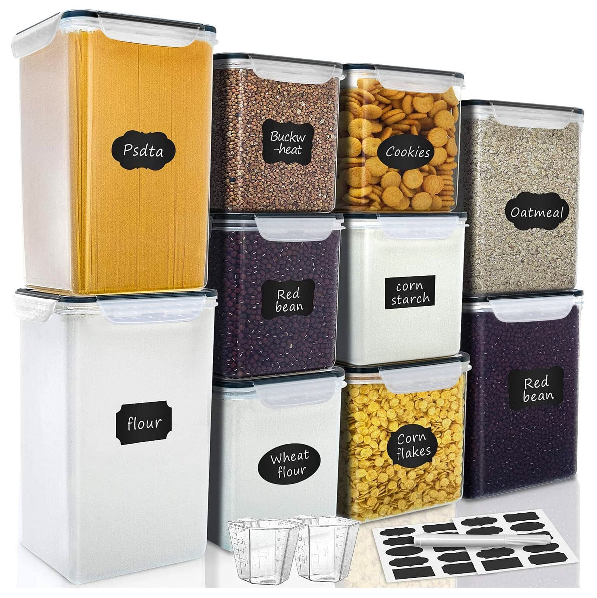 VERONES Large Tall Airtight Food Storage Containers, 10 PACK Containers Set