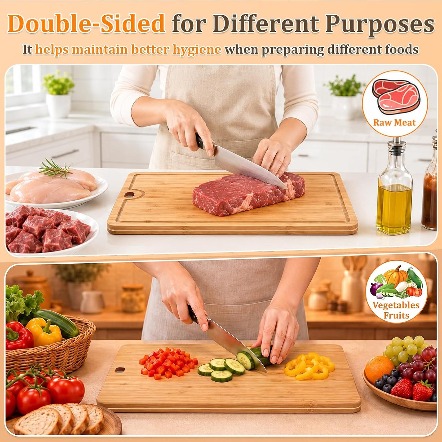 Non Toxic Bamboo Cutting Board for Kitchen: Healthier Than Plastic