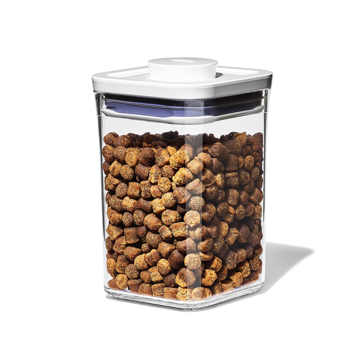 OXO Good Grips Pet POP Container – 6.0 Qt/5.7 L with Half Scoop, Ideal for up to 6.5lbs of Dog Food or 4.5lbs of Cat Food, Airtight Dog and Cat Food Storage Container, BPA Free, Clear