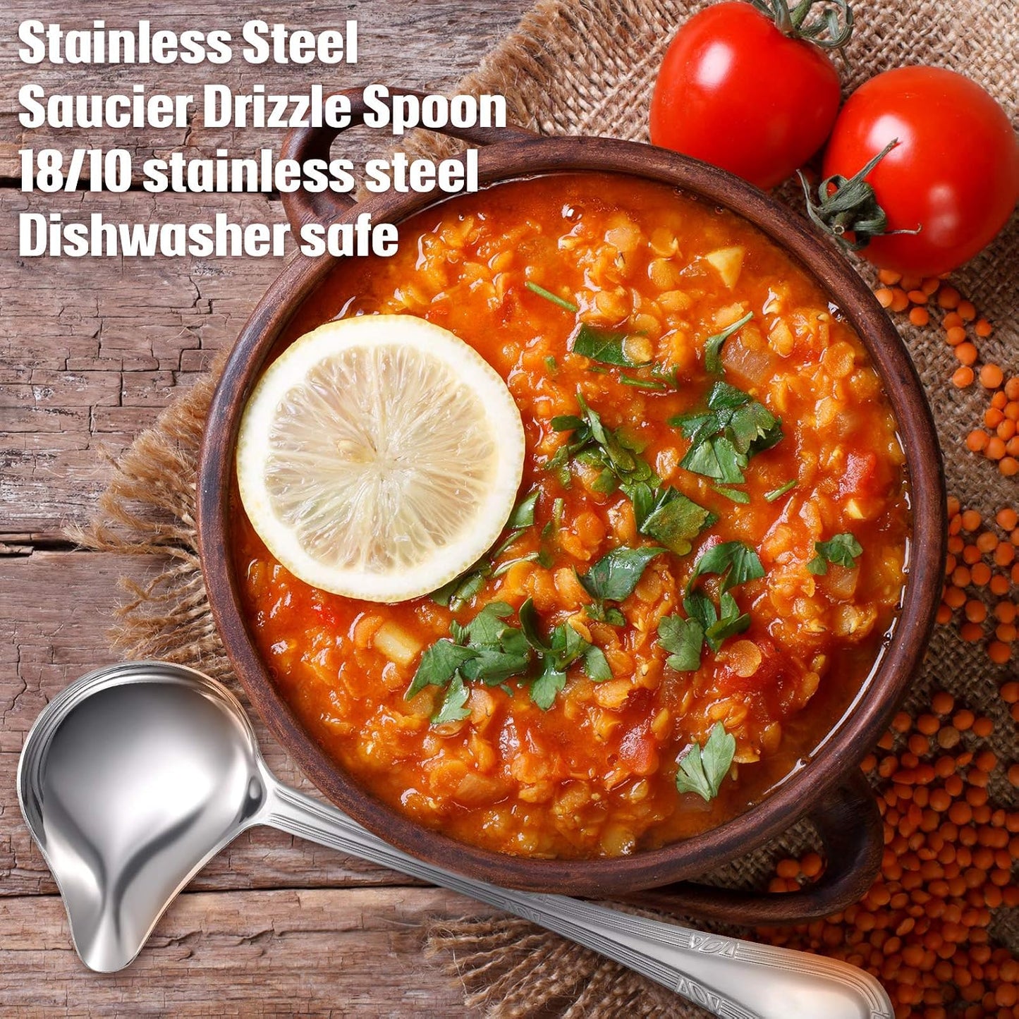 Patelai 2 Pcs Small Ladle Gravy Spoon Drizzle Spoon 1 oz Stainless Steel
