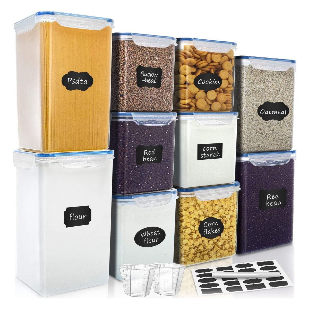 VERONES Large Tall Airtight Food Storage Containers, 10 PACK Containers Set