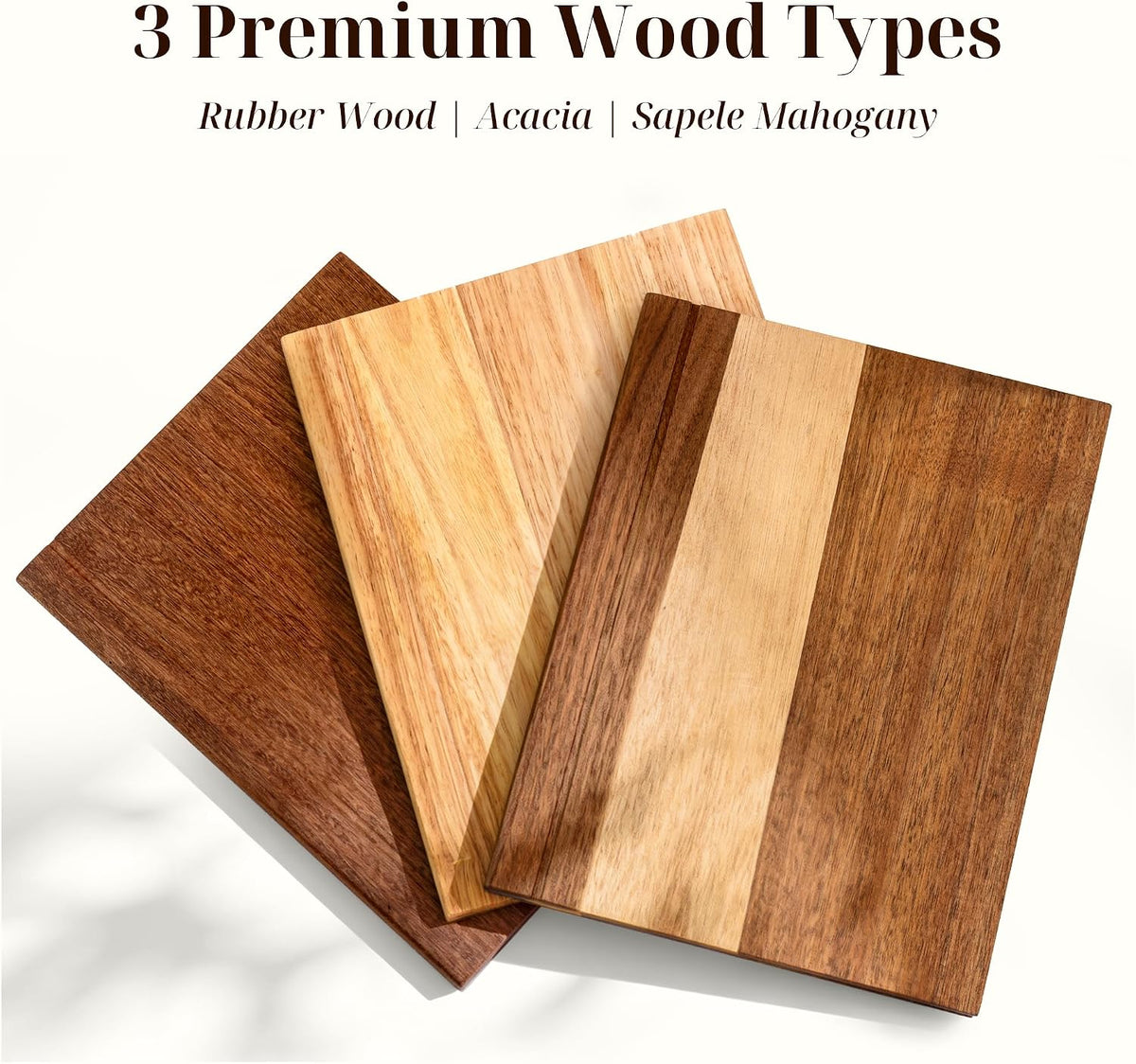Book Cutting Board Set with Wooden Stand for Home Cooks