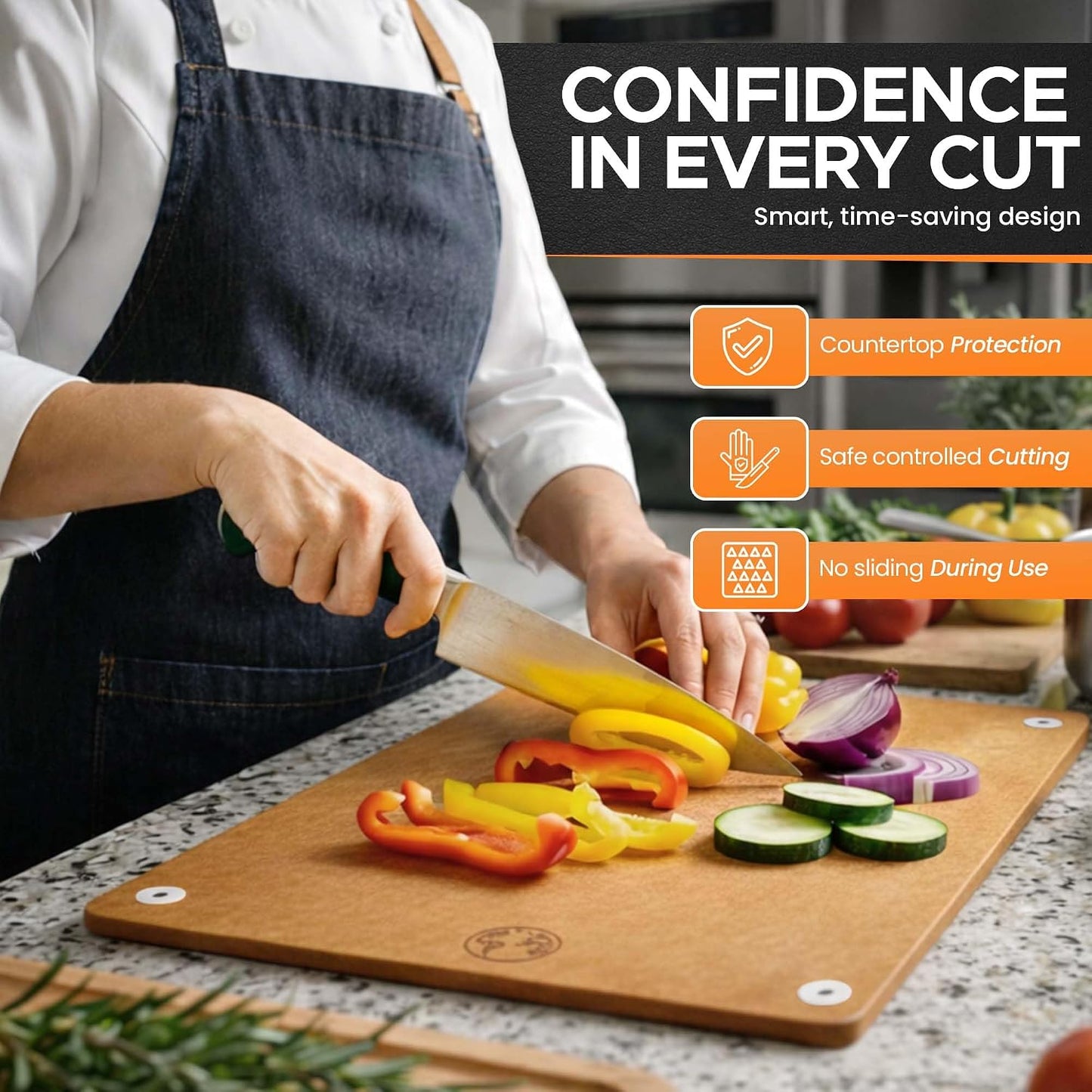 Composite Wood Cutting Board Set of 3, Chopping Board
