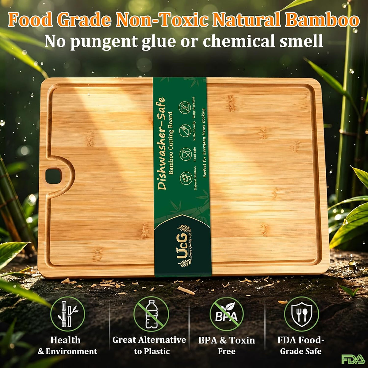 Non Toxic Bamboo Cutting Board for Kitchen: Healthier Than Plastic