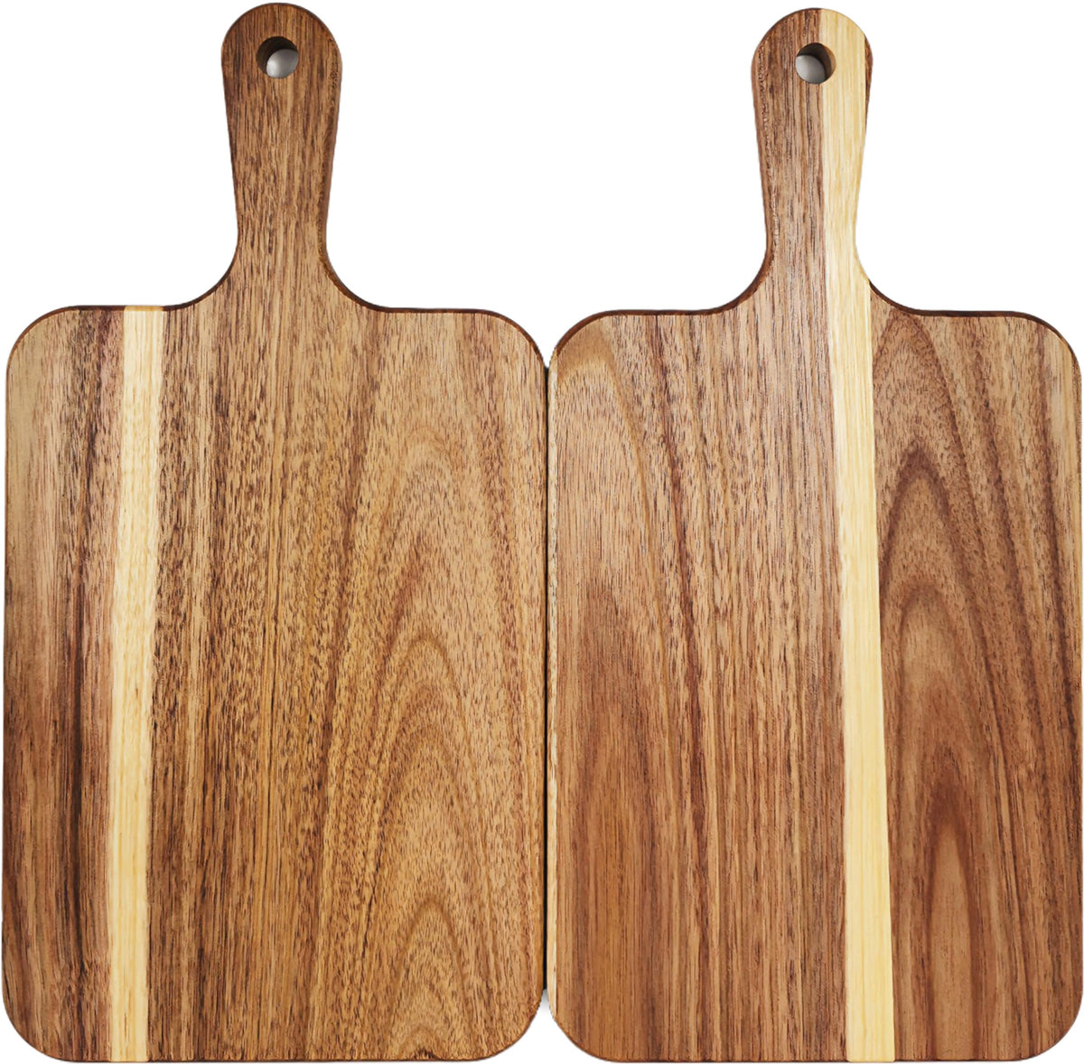 ZeQi Acacia Wood Cutting Board with Handle 13.7''X7'', Charcuterie Board, Serving Board for Cheese, Bread, Meat, Vegetables & Fruits, Natural Wooden Chopping Board for Kitchen