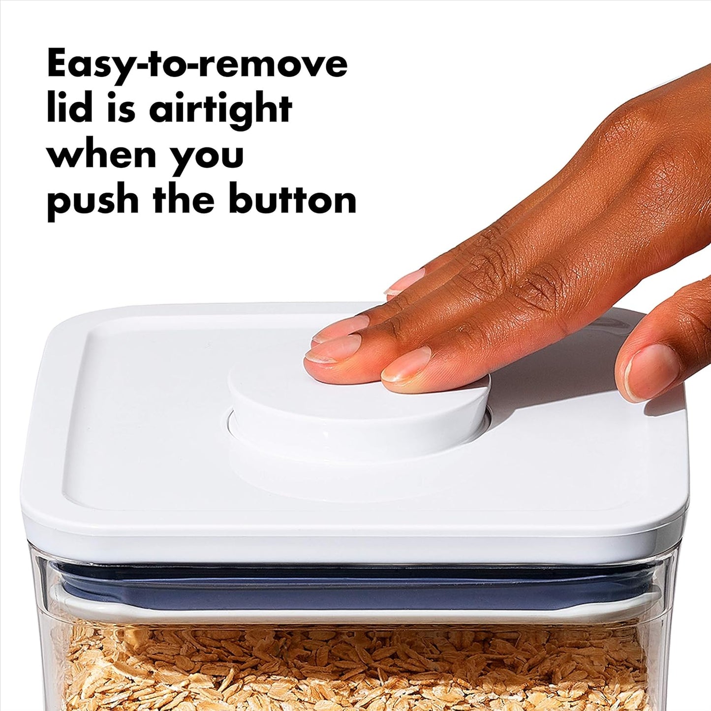 OXO Good Grips POP Small Square Airtight Food Storage Containers, 3-Piece