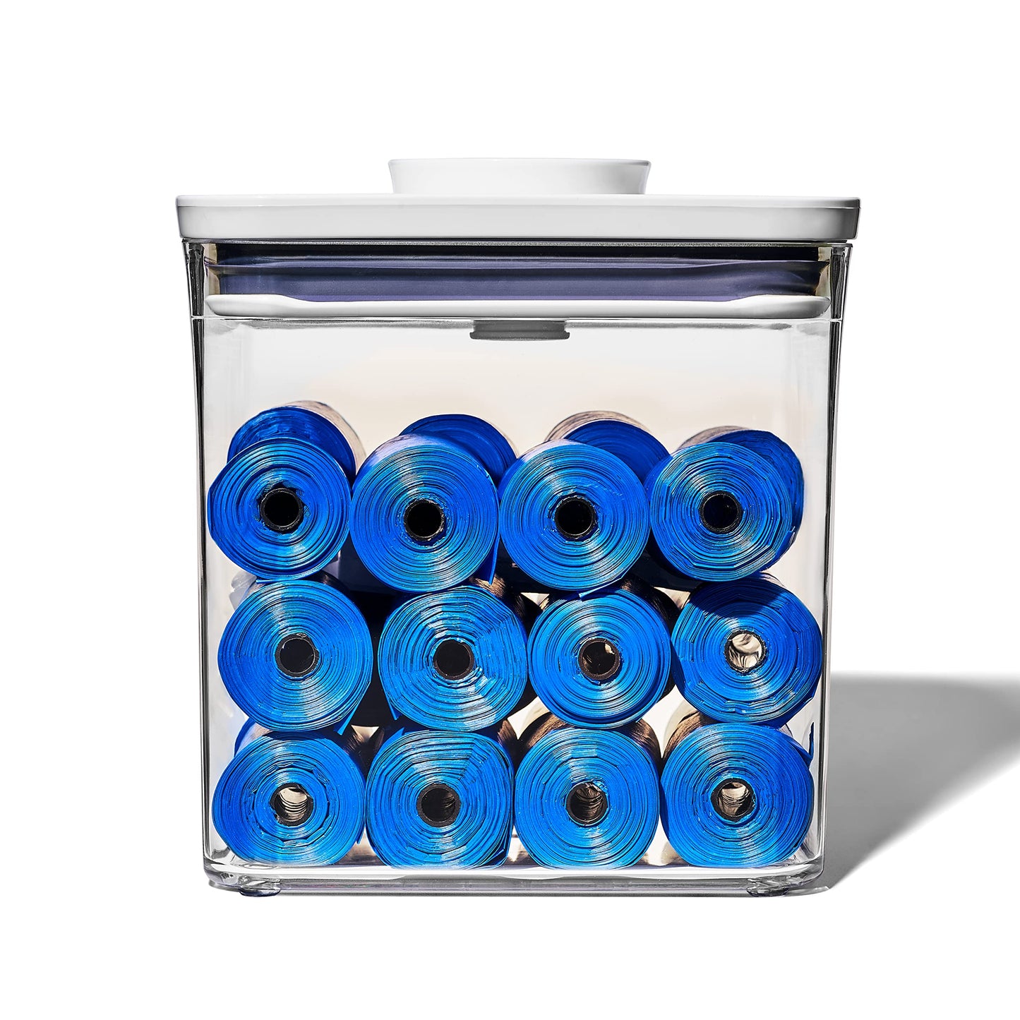 OXO Good Grips Pet POP Container – 6.0 Qt/5.7 L with Half Scoop, Ideal for up to 6.5lbs of Dog Food or 4.5lbs of Cat Food, Airtight Dog and Cat Food Storage Container, BPA Free, Clear