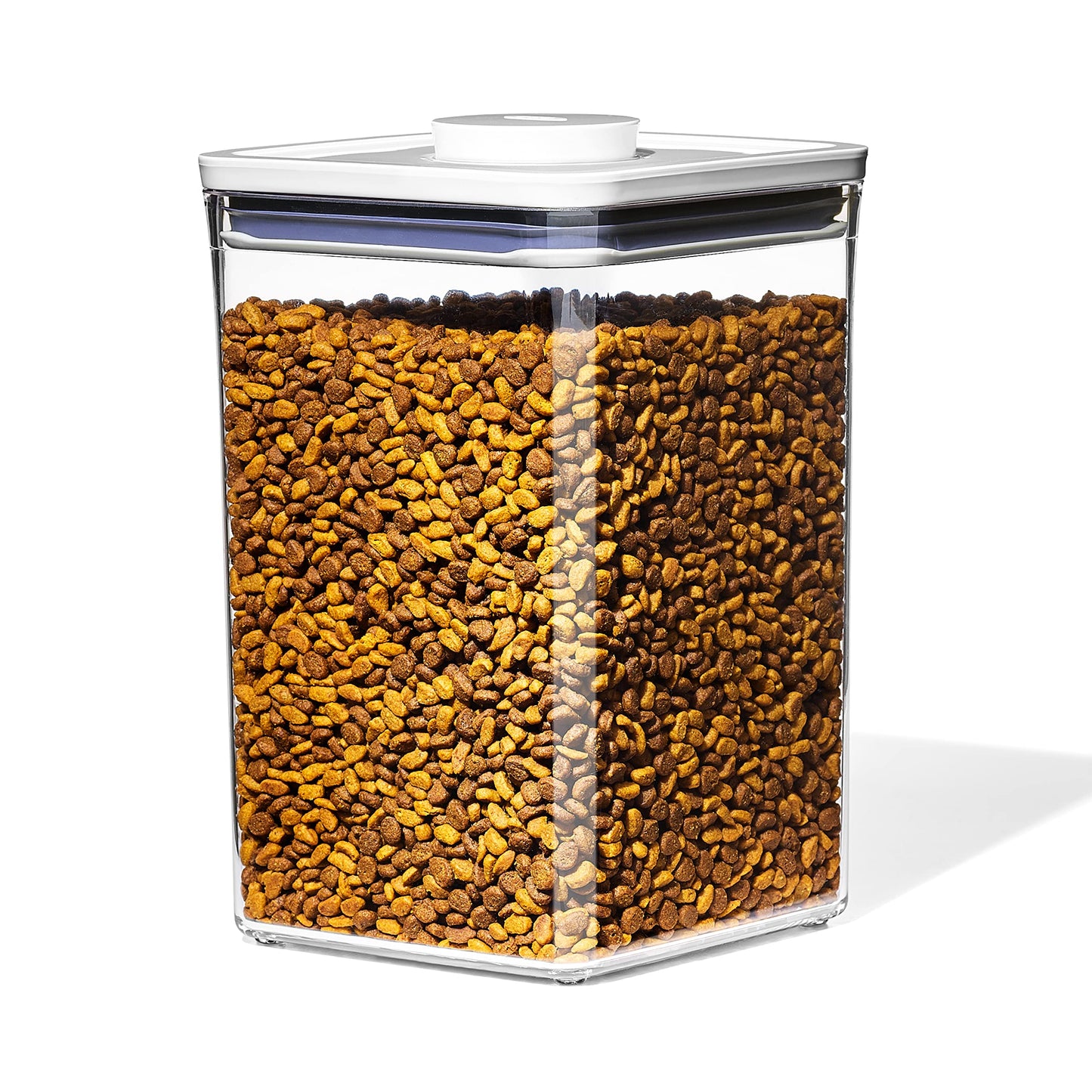 OXO Good Grips Pet POP Container – 6.0 Qt/5.7 L with Half Scoop, Ideal for up to 6.5lbs of Dog Food or 4.5lbs of Cat Food, Airtight Dog and Cat Food Storage Container, BPA Free, Clear